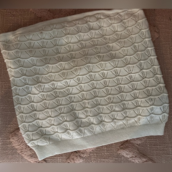 American Eagle Outfitters Cream Knit Tube Top S - Picture 1 of 4